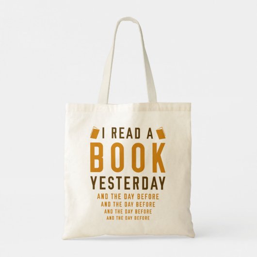 Ik heb gisteren een boek gelezen tote bag (Achterkant)