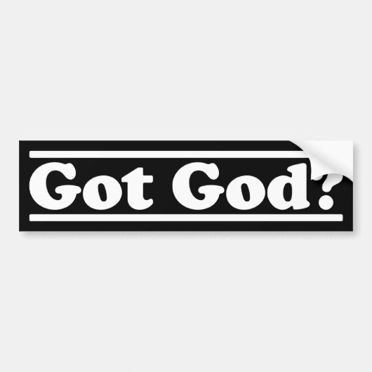 Ik heb God Bumpersticker (Voorkant)