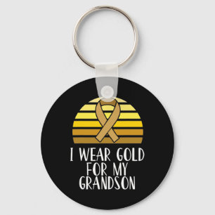 Ik heb Gold Draag voor mijn kleinzoon kinderkanker Sleutelhanger