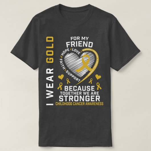 Ik heb Gold Draag voor mijn vriendschappelijke kin T-shirt (Design voorkant)