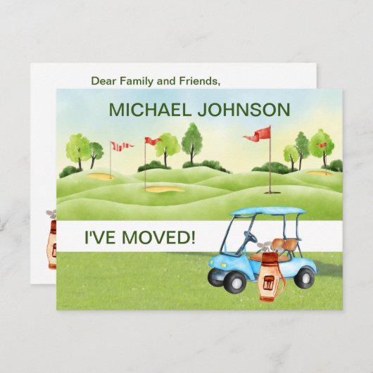 Ik heb Golf Cart Greens Man Budget Move Aankondiging (Voorkant / Achterkant)