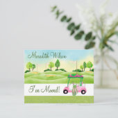 Ik heb Golf Cart Greens Sun Budget Move Aankondiging (Staand voorkant)