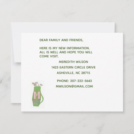 Ik heb Golf Cart Greens Sun Budget Move Aankondiging (Achterkant)