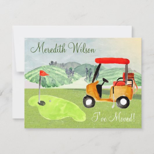 Ik heb Golf Cart Greens Sun Budget Move Aankondiging (Voorkant)