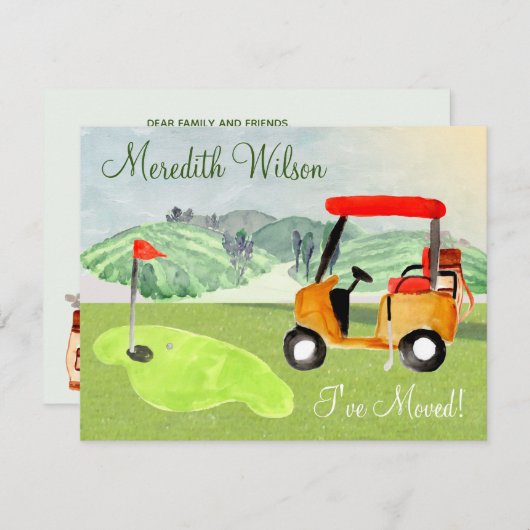 Ik heb Golf Cart Greens Sun Budget Move Aankondiging (Voorkant / Achterkant)