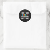 Ik heb Google niet nodig, mijn zoon weet alles Lie Ronde Sticker (Tas)