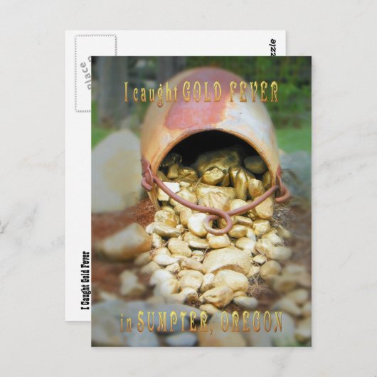 Ik heb goudkoorts gezien in de zuiger Oregon Briefkaart (Voorkant / Achterkant)
