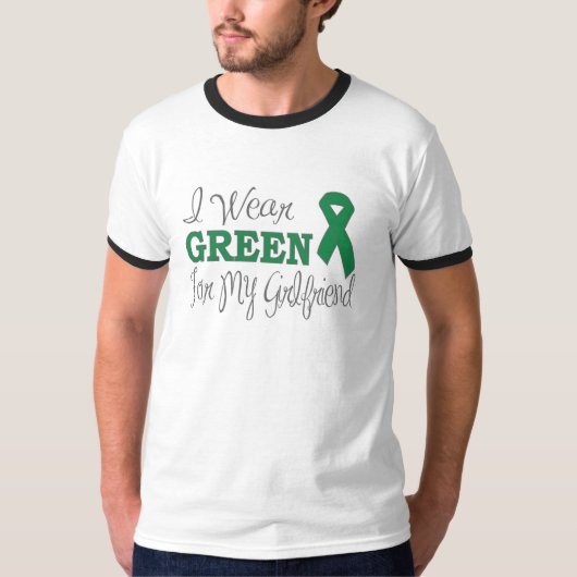 Ik heb groen Draag voor mijn Vriendin (groen lint) T-shirt (Voorkant)