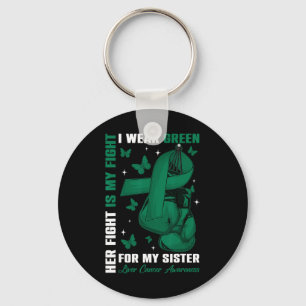 Ik heb groen Draag voor mijn zuster Liver Cancer A Sleutelhanger