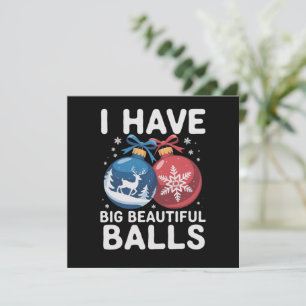 Ik Heb Grote Mooie Ballen Kerst Grappig Koppel Feestdagenkaart