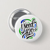 Ik heb H2O-script nodig Ronde Button 5,7 Cm (Voorkant /achterkant)