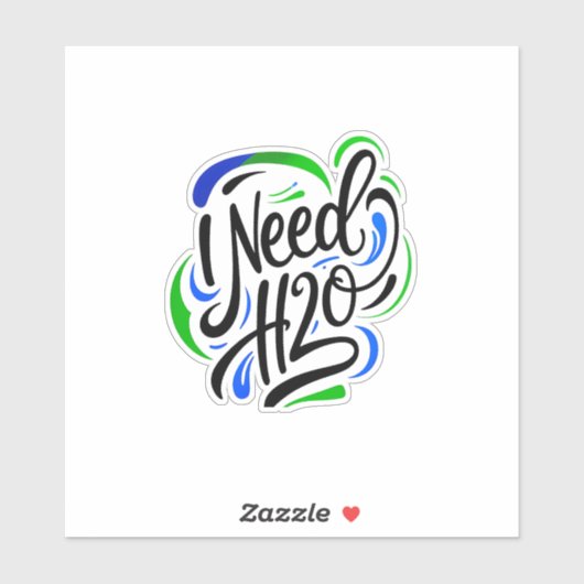 Ik heb H2O-script nodig Sticker (Vel)