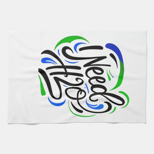 Ik heb H2O-script nodig Theedoek (Horizontaal)