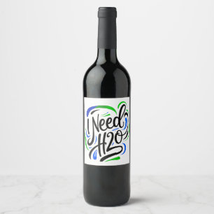 Ik heb H2O-script nodig Wijn Etiket