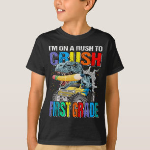Ik heb haast om de eerste klas monstertruck te ver t-shirt
