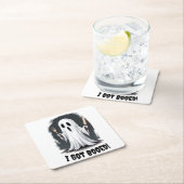 Ik heb Halloween Ghost uitgejouwd Kartonnen Onderzetters (Insitu)