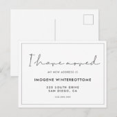 Ik heb handgeschreven minimalistische aankondiging (Voorkant / Achterkant)