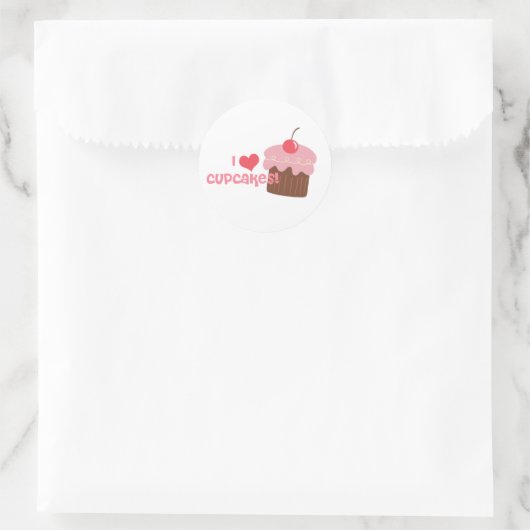 Ik heb hartcupcakes ronde sticker (Tas)