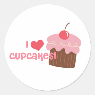 Ik heb hartcupcakes ronde sticker