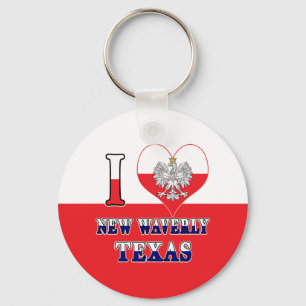 Ik heb hartliefde voor New Waverly Texas Sleutelhanger