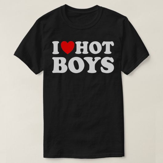 Ik heb heart hotboys en ik hou van hot boys t-shirt (Design voorkant)