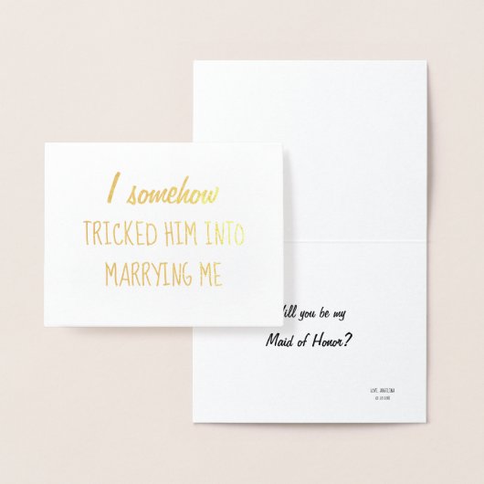 Ik heb hem bedrogen | Grappig bruidsmeisje of brui Folie Kaarten (Display)