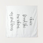 "Ik heb hem gevonden die mijn ziel bemint" Trouwda Wandkleed (Voorkant (horizontaal))