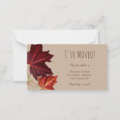 Ik heb Herfst Leaf Announcement Kaart verplaatst Notitiekaartje (Voorkant)