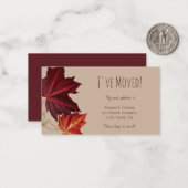 Ik heb Herfst Leaf Announcement Kaart verplaatst Notitiekaartje (Voorkant / Achterkant in situ)