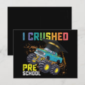 Ik heb het Afstuderen van de Preschool Monster Tru Briefkaart (Voorkant / Achterkant)