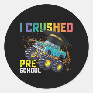 Ik heb het Afstuderen van de Preschool Monster Tru Ronde Sticker