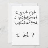 Ik heb het Afstuderen van Funny Humor gediplomeerd Aankondiging (Voorkant)