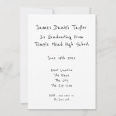 Ik heb het Afstuderen van Funny Humor gediplomeerd Aankondiging (Achterkant)