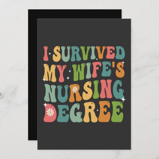 Ik heb het Afstuderen van mijn vrouw in de verplee Kaart (Voorkant / Achterkant)