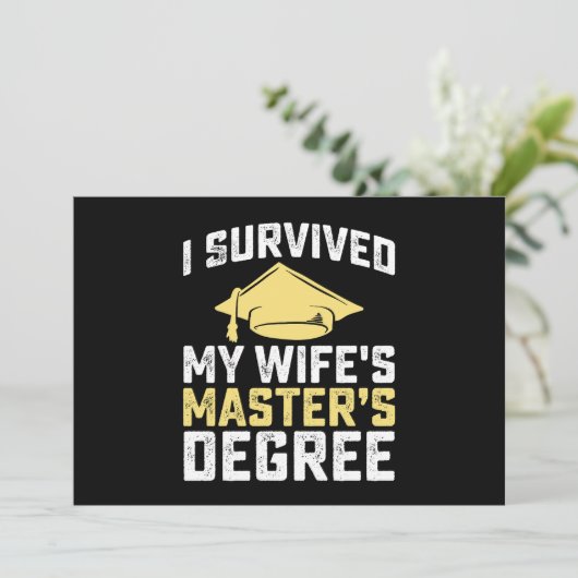 Ik heb het Afstuderen van mijn vrouw overleven. Kaart (Staand voorkant)