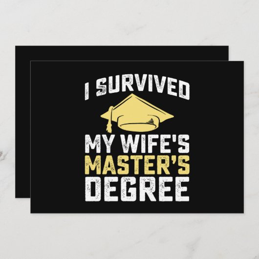 Ik heb het Afstuderen van mijn vrouw overleven. Kaart (Voorkant / Achterkant)