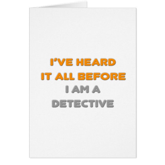 Ik heb het allemaal eerder gehoord .. detective (Voorkant)