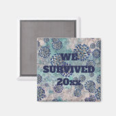 Ik heb het blauwe rode virus Magnet overleefd (Voorkant / Achterkant)