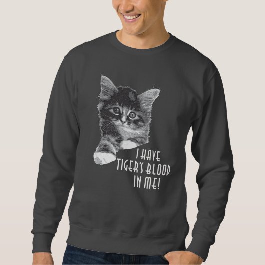 Ik heb het bloed van Tiger in me. Trui (Voorkant)