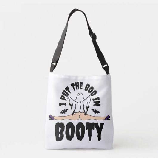 Ik heb het boek in Booty Funny Halloween Ghost Wom Crossbody Tas (Achterkant)