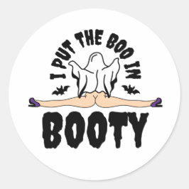 Ik heb het boek in Booty Funny Halloween Ghost Wom Ronde Sticker