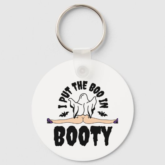 Ik heb het boek in Booty Funny Halloween Ghost Wom Sleutelhanger (Achterkant)