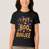 Ik heb het boek in Boujee Funny Halloween Ghost ge Tri-Blend Shirt (Voorkant)