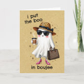 Ik heb het boek in Boujee Ghost Coquette Halloween Kaart (Voorkant)