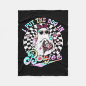 Ik heb het boek in Boujee Ghost Retro Zebra Leopar Fleece Deken (Voorkant)