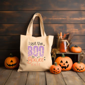 Ik heb het boek in boujee Retro Groovy Halloween g Tote Bag