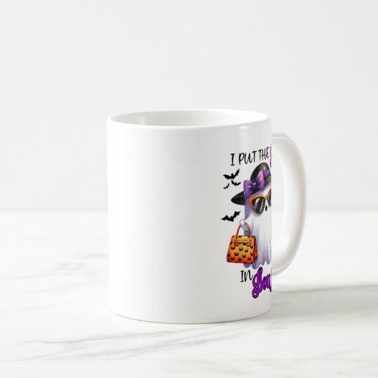 Ik heb het boek in Boujee Schattige Ghost Hallowee Koffiemok (Voorkant rechts)