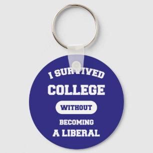 Ik heb het college overleefd zonder liberaal te wo sleutelhanger