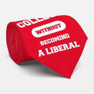 Ik heb het college overleefd zonder liberaal te wo stropdas