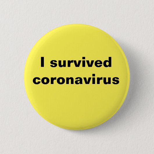 Ik heb het coronavirus overleefd ronde button 5,7 cm (Voorkant)